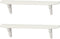 2Pcs White Dollhouse Wall Shelf, 1:12 Scale Miniature Dollhouse Accessories, White Doll House Storage Wall Shelf for Kitchen Scene White Dolls and...