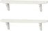 2Pcs White Dollhouse Wall Shelf, 1:12 Scale Miniature Dollhouse Accessories, White Doll House Storage Wall Shelf for Kitchen Scene White Dolls and...