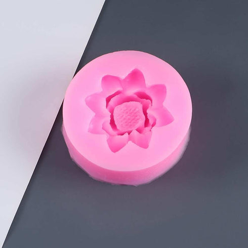 Pink Lotus Flower Silicone Molds,Fondant Candy Making Chocolate Molds,for DIY Cupcake Cake Topper Decoration Pastry and Baking Molds Bakeware...