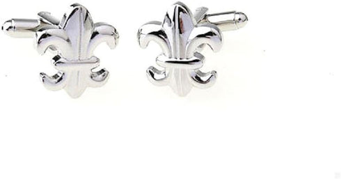Fleur De Lis Pair of Cufflinks in a Presentation Gift Box & Polishing Cloth...