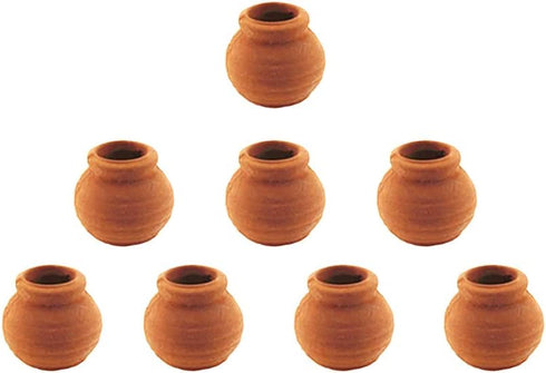 Miniature Tiny Clay Pots Pottery Planter for Mini House DIY Mini Garden Plants and Desktop/Windowsill Decoration, 8 Pcs...
