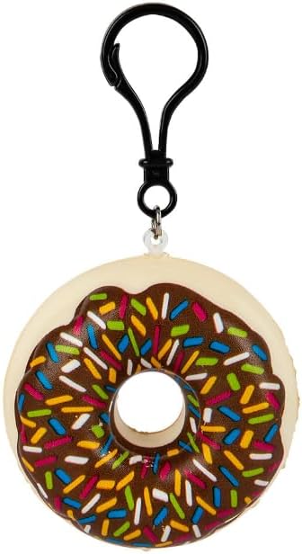2.75" Squishy Sensory Colorful Backpack Clips or Keychains, 4 ct (Squish Donut, 4 ct)...