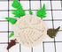 2 Piece Leaf Fondant Silicone Mold, Fern Mold 3D Mini Maple Shaped Leaves DIY Cake Mold Cupcake Decoration, Gum Paste Fondant Mold Cake Border Cup...