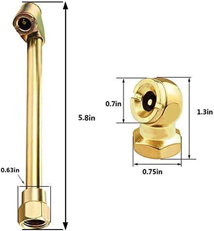 4-Pack Dual Head Air Chuck Set, 2 Way Connection Air Chuck Set, Aulufft 2-In-1 Heavy Duty 1/4''FNPT Dual Head Tire Chuck and 1/4 Inch Closed Ball ...