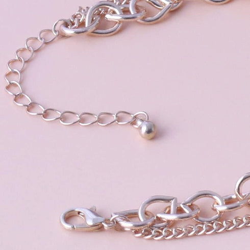 Double Layer Mushroom Bracelet Anklet Cute Red Mushroom Pendant Bracelet Dainty Adjustable Combination Strand Stretch Bracelet Anklet for Women Gi...
