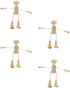 Exceart Wooden Pegs Wooden Pegs Peg Doll Supplies 4PCS Unfinished Wood Doll Shapeable Educational Crafts Toys Desktop Decoration for Kids DIY Pain...