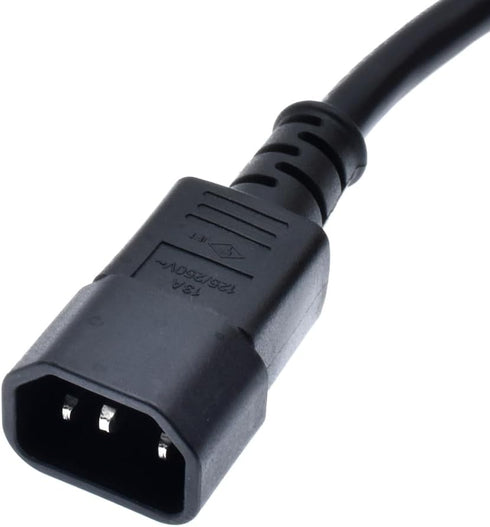 C14 to 5-15R Power Cord, IEC320 C14 to NEMA 5-15R Power Extension Cable Cord, PDU/UPS 18AWG Standard Computer Power Adapter Cord NEMA 5-15R to IEC...