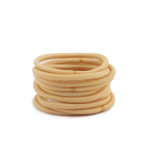 100 Pcs Baby Hair Ties - Gold Hair Bands for thin hair- No Metal Hair Elastics -Ponytail Holder for Kids(2 mm x 2.5 cm,Blonde)...