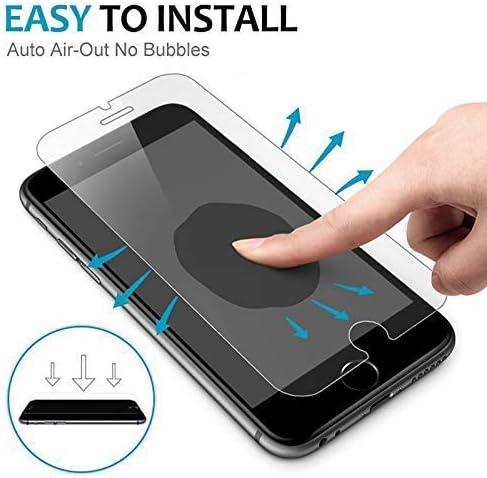 eTECH Glass Screen Protector Compatible with iPhone 8, iPhone 7 - Crystal Clear Tempered Glass Material...