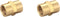 Brass Coupling 1/4" NPT Female x 1/4" NPT Female Hex Head Pipe Fitting (Pack of 2) - Compressor connector 1/4 Inch fnpt to 1/4 Inch fnpt, Air Hose...