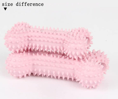 Rubber Bones for Dogs, Flexi Chew Dog Better Bones, Bite Force Dog Toy, Teething Dog Toys for Puppies, Small, A-Pink...