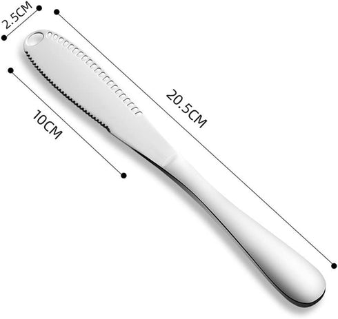 Butter Knife,Butter Cutter Slicer Stainless Steel Butter Knife Spreader,3 In 1 Multi Function Cheese Knife Easy Spread Butter Curler Knife For Col...