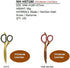 NAKABAYASHI Stationery Hikigiri Slim Scissors for Delicate Cutting (Champagne Gold)...