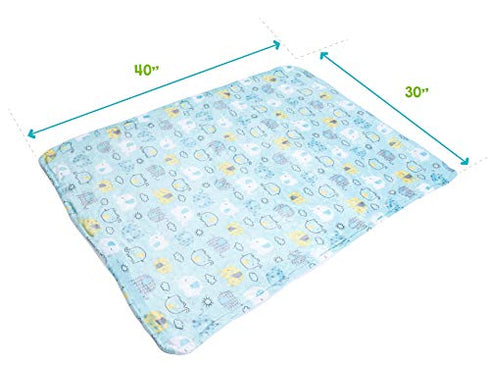 Alphabetz Premium, Soft Baby Boy Blanket, Blue Elephants, 2 Ply Extreme Softness and Comfort...