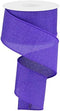 Solid Canvas Wired Edge Ribbon, 10 Yards (New Purple, 2.5")...