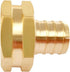 2PCS Solid Brass 3/4" PEX Barb to 3/4" GHT Female Garden Hose End Connector Splicer Mender Repair Fitting...