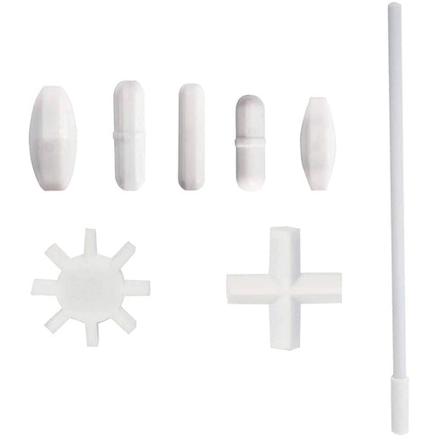 7 Shapes Magnetic Stirrer Stir Bars Mixer PTFE Stiring Rod with Magnetic Retriever (8 Pack)...