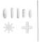 7 Shapes Magnetic Stirrer Stir Bars Mixer PTFE Stiring Rod with Magnetic Retriever (8 Pack)...