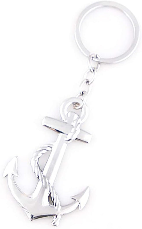 3D Anchor Key Chain Car Logo Metal Key Ring Couples Keychain...