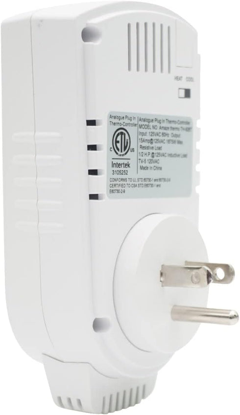 Amaze Plug in Thermostat - Compatible for all Heaters, Fans and Air Conditioners....