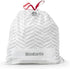 Brabantia PerfectFit Trash Bags (Size J/5.3-6.6 Gal) Thick Plastic Trash Can Liners with Drawstring Handles (40 Bags)...