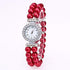 Weicam 4pc Women Crystal Pearl Bracelet Analog Quartz Wrist Watch Wholesale Watches...