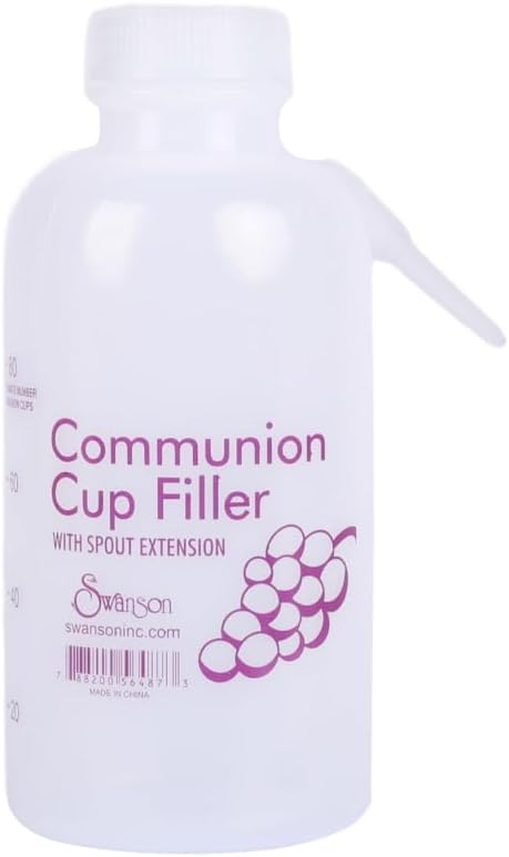 Communion Cup Filler Bottle for Church Traditional Cup Filler Bottle No Drip Communion Filler 16fl oz...