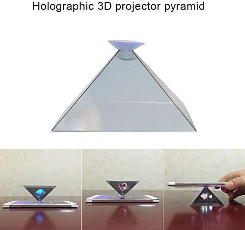 Arinda 3D Hologram Pyramid Display Projector Video Stand Portable for Smart Mobile Phone...