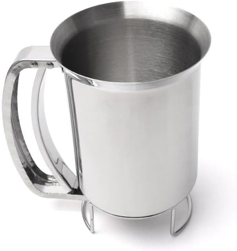 Stainless Steel Pancake Batter Dispenser, Batter Dispenser with Squeeze Handle, Professional Pancake Dispenser for Pancakes, Cupcakes, Muffins, an...