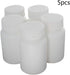 Othmro PE Plastic Lab Chemical Reagent Bottles 5pcs, 51ml/1.72oz Wide Mouth 28mmID Round Sample Liquid Storage Container Sealing Bottles White wit...