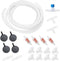 Aquarium Air Pump Accessories Kit with Standard Tubing, Air Stones, Check Valves, Suction Cups and Connectors.(20 Ft. Tubing/4 Air Stone)...