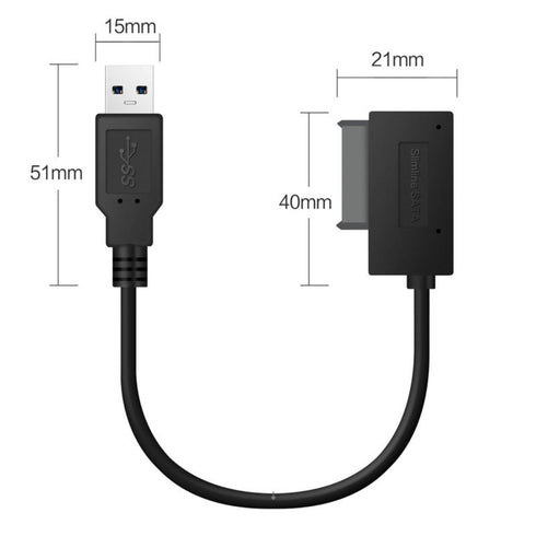 chenyang CY USB 3.0 to 7+6 13Pin Slimline SATA Cable Adapter for Laptop CD DVD ROM Optical Drive...