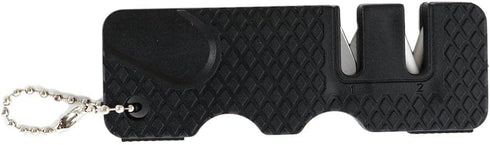 Black Pocket Knife Sharpener,Kitchen Knife Sharpener, Scissor Sharpener, Handheld Keychain Sharpening Tool for Outdoor Camping Kitchen Knives Acce...