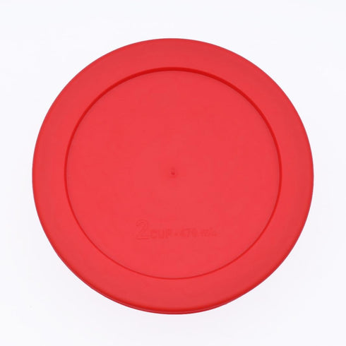 CIBI Food Storage Container Lids (2 Cups, Red - 6PK) For Pyrex and Anchor Round Glass Containers, Dishwasher and Microwave Safe Replacement Lids...