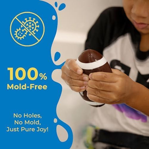 Mold Free Bath Toys for Babies and Toddlers, No Hole Bath Toys, Non Squirting Bath Toys no Mold for Tub, Beach, Pool, BPA-Free, Safe, Fun Infant B...