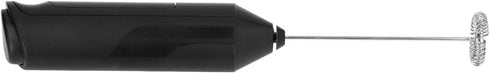 Mini Handheld Drink Mixer, Portable Stainless Steel Electric Milk Frother with Metal Base for Kitchens (Black and Bracket)...