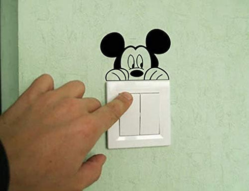 Light Switch Cool Decals | Baby room Stickers (9 x 3.5, Mickey & Minnie)...