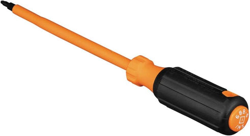 Klein Tools 6886INS Insulated Screwdriver, 1000V #1 Square Tip Screwdriver with 6-Inch Shank, Tip-Ident, Cushion-Grip Handle...