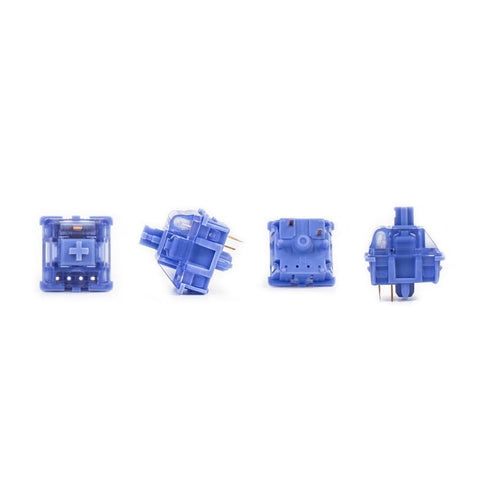 GATERON CJ Keyboard Switches, China Joy Light Dark Blue Purple Custom 5 Pin Through-Hole LED Linear Key Switches (35 PCS) (Light Blue Purple)...