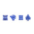 GATERON CJ Keyboard Switches, China Joy Light Dark Blue Purple Custom 5 Pin Through-Hole LED Linear Key Switches (35 PCS) (Light Blue Purple)...