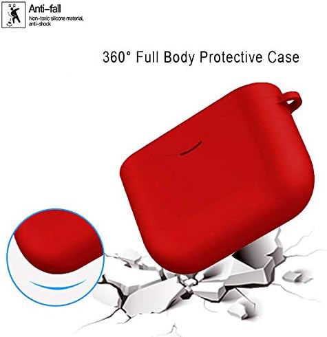 Case Compatible with Sony WF-1000XM3,Shock Drop Proof Soft Silicone Protections Case Cover (Red Colour)...