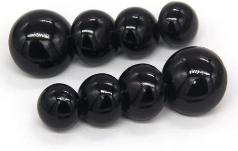 100PCS 10mm Black Safety Eyes Buttons Plastic Solid Domed Round Beads, for Clothing, for Shirts, Skirts, Coat, for Doll Animal Stuffed Toys, Handm...