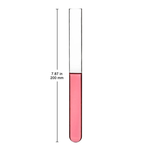 XCD Glass Test Tubes (20 Pack), Transparent Test Tubes Borosilicate Glass Round Bottom Test Tubes for Laboratory Cylindrical Tubes, 20 mm O.D. x 2...