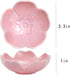 FUYU 4pcs Sakura Shaped Ceramics Seasoning Dishes Spice Dishes Salad Soy Sushi Wasabi Dipping Bowls, Tea Bag Holders...