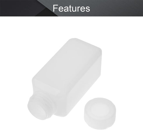 Othmro 10pcs 100ml/3.38oz Plastic Lab Chemical Reagent Bottles,10pcs 19.5mmx95mm(IDxH) Square Wide Mouth Liquid/Solid Sample Storage Container Sea...