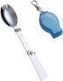 Folding Camping Spork with Case Portable Spork Keychain Foldable Travel Backpacking Spork Long Handle Camp Sporks with Storage Box Reusable Pocket...