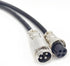 3.28 ft GX16 4 Pin Male to Female Head Aviation Cordset, GX16 4Pins Female to Male Connector Electrical Cable Panel Mount Circular Metal Aviation ...