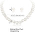 Pearl strands Necklace and Earring Set Faux Pearl Choker Necklaces for Women Girls Pearl Stud Earrings for Bride Wedding Accessories...