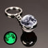HUNO Glow In The Dark Solar System Planet Keychain Earth Saturn Moon Sun Luminous Galaxy Keyring-Saturn...