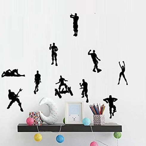 Game Wall Decal Poster Dancing Wall Stickers for Kids Bedroom Wall Vinyl Decal Game Stickers (Black)(13.8" x 22.8")...